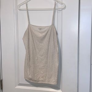 Loft Off White Tank Top with Pattern